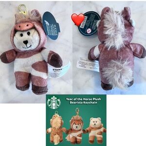 Starbucks Year of the Horse Plush Bearista Keychain 2026 Limited Edition